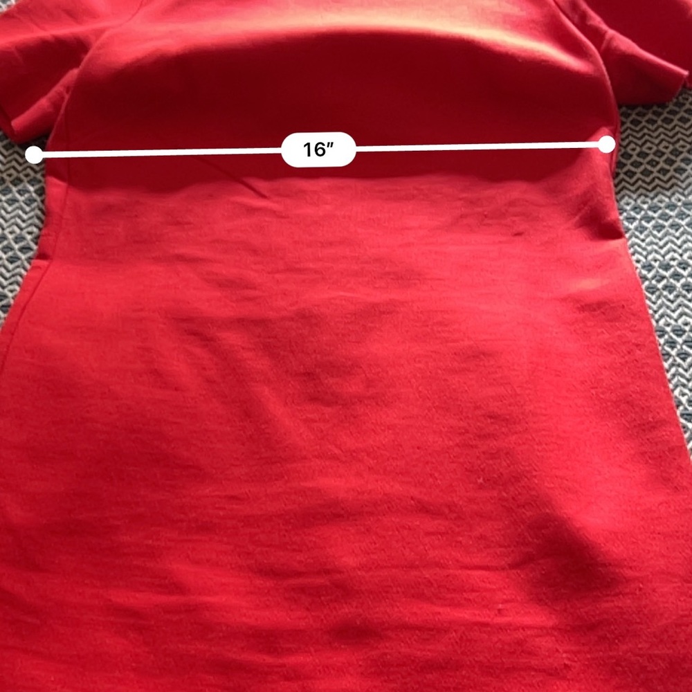 Anthropologie Bow Back Shift Dress Size 2 Red - Picture 12 of 14